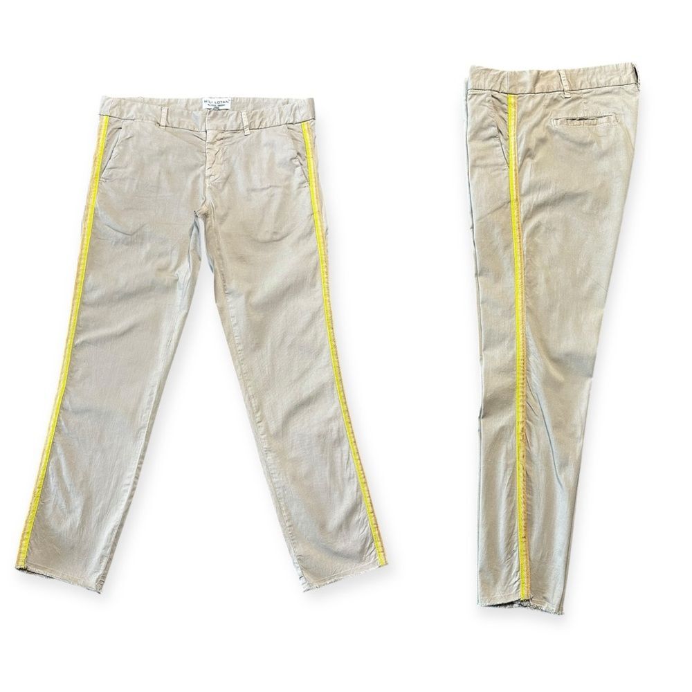 Nili Lotan Pants Women’s 2 East Hampton Desert Sand Stripe Minimalist Trousers